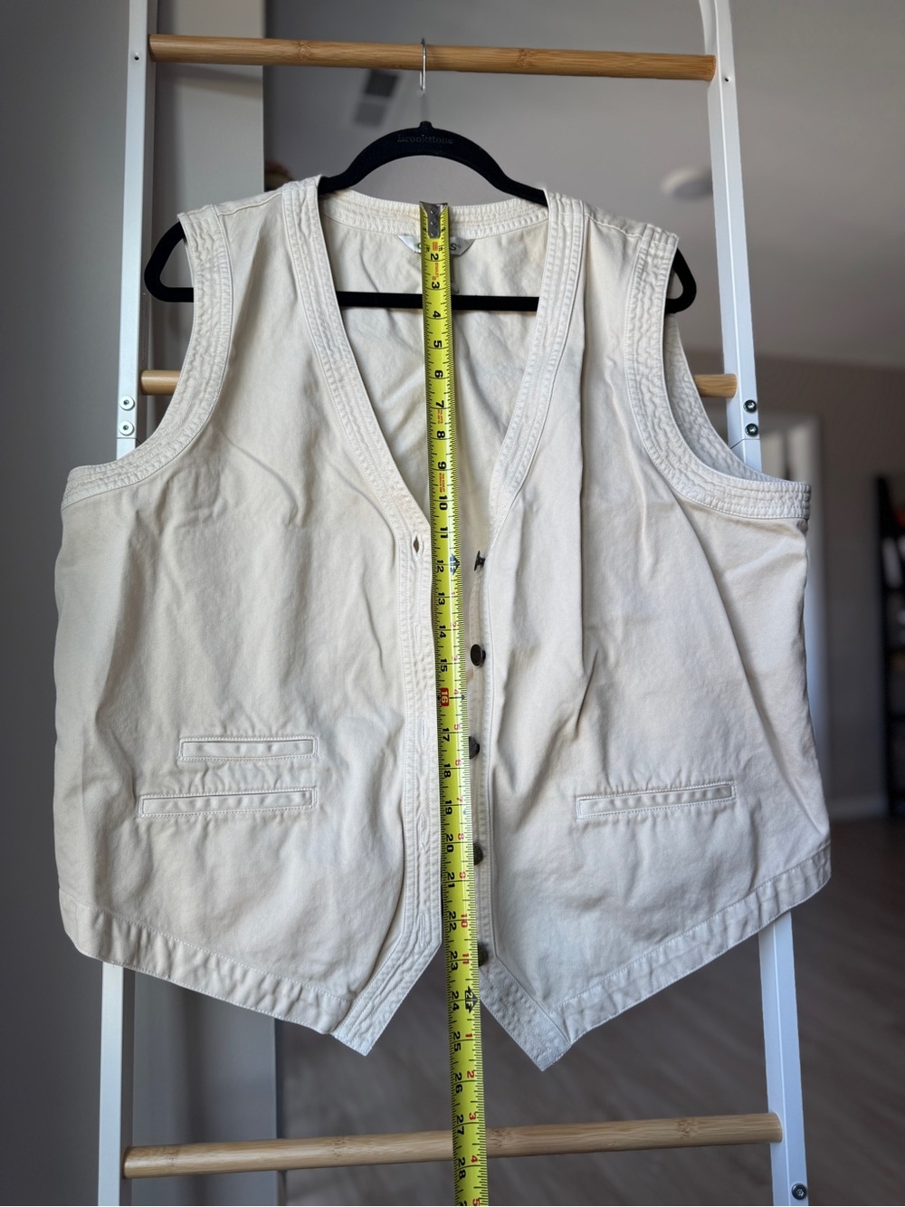 ✨VINTAGE ✨ Orvis Women’s White Canvas Fishing Vest | Size XL, Gorpcore, Buttons - Picture 7 of 7